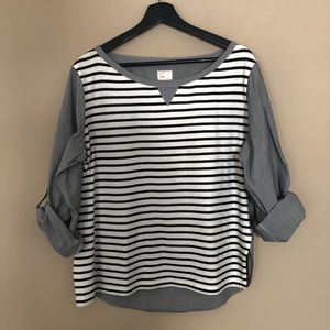 Anthropologie Postmark Conductor Stripe Shirt